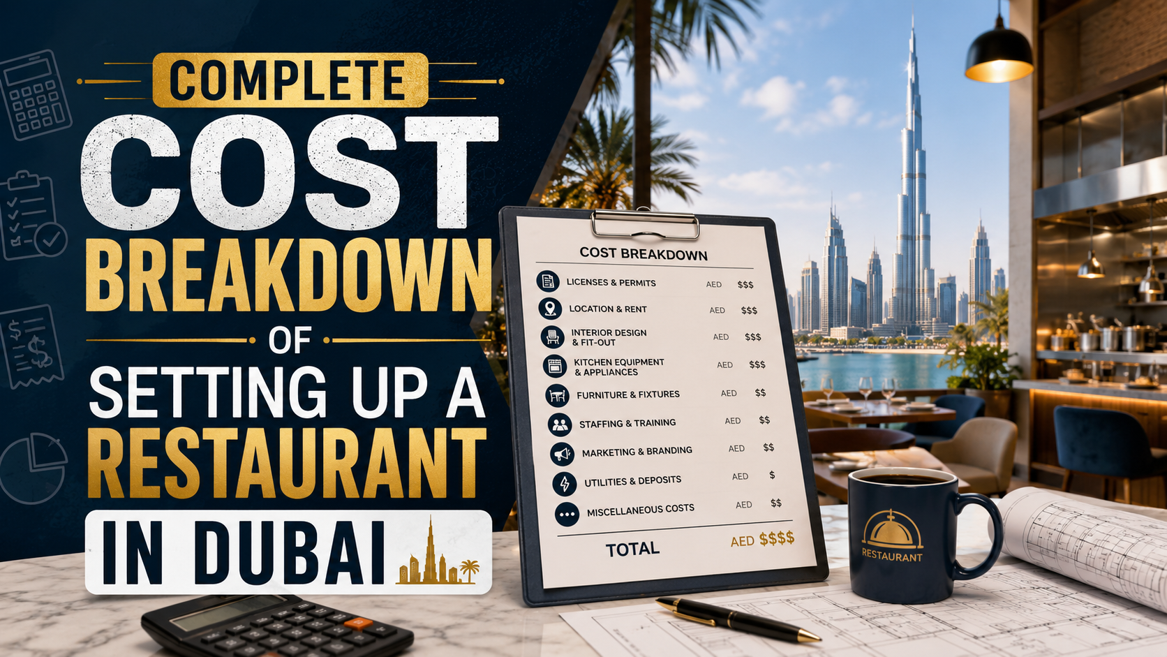 Complete Cost Breakdown of Setting Up a Restaurant in Dubai