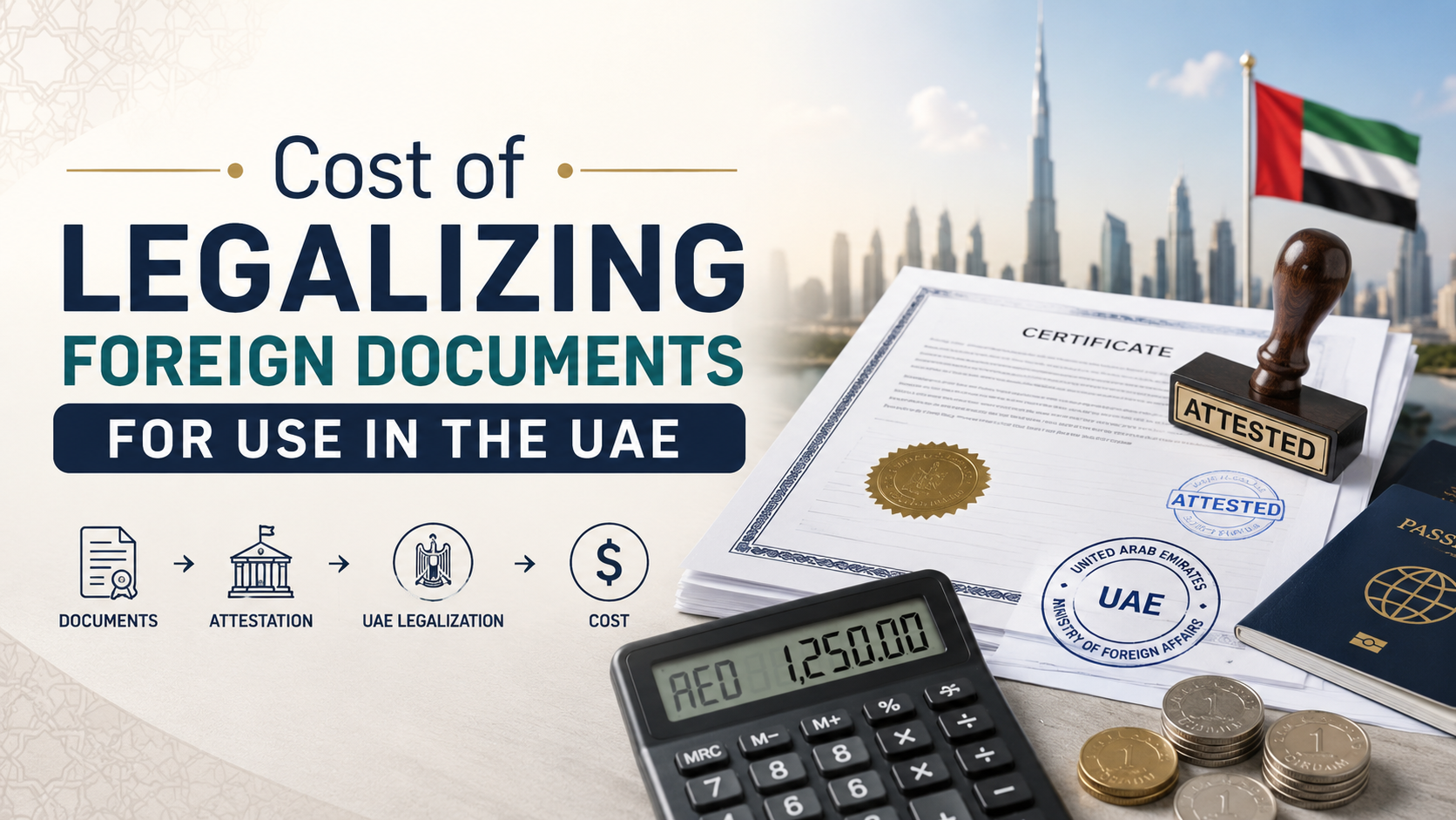 Cost of Legalizing Foreign Documents for Use in the UAE (2026 Guide): Attestation Fees, Process, and Hidden Costs
