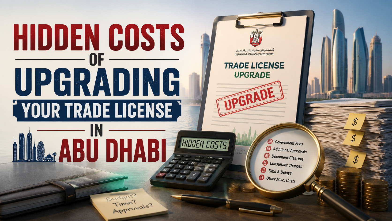 Hidden Costs of Upgrading Your Trade License in Abu Dhabi: A Complete Cost Guide