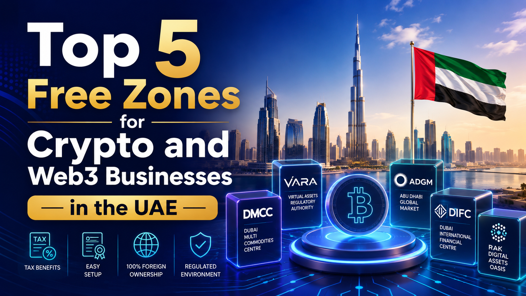Top 5 Free Zones for Crypto and Web3 Businesses in the UAE